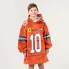 Captain Broncos Nix 10 Football Unisex Blanket Hoodie