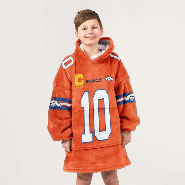 Captain Broncos Nix 10 Football Unisex Blanket Hoodie