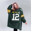 Captain Packers Rodgers 12 Football Unisex Blanket Hoodie 5