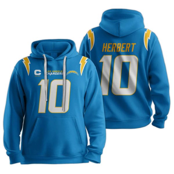 Chargers Captain Herbert 10 Football Unisex Hoodie 1