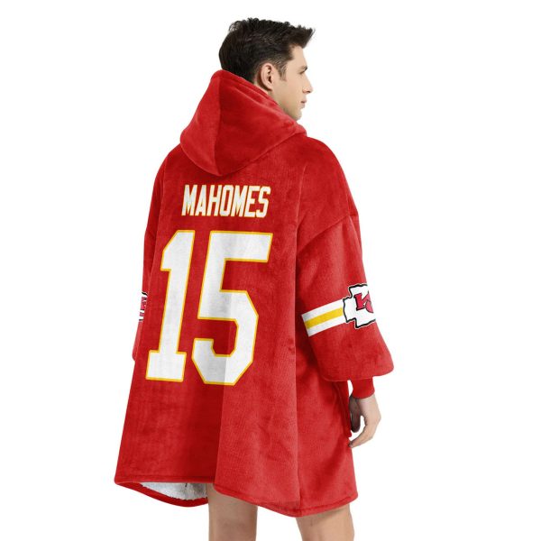 Chief Ready To Roll Mahomes 15 Football Unisex Blanket Hoodie 4