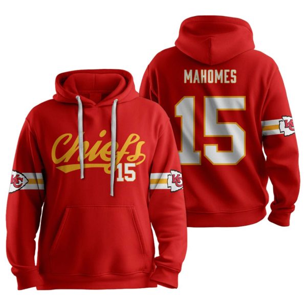 Chiefs Mahomes 15 Football Unisex Hoodie 1