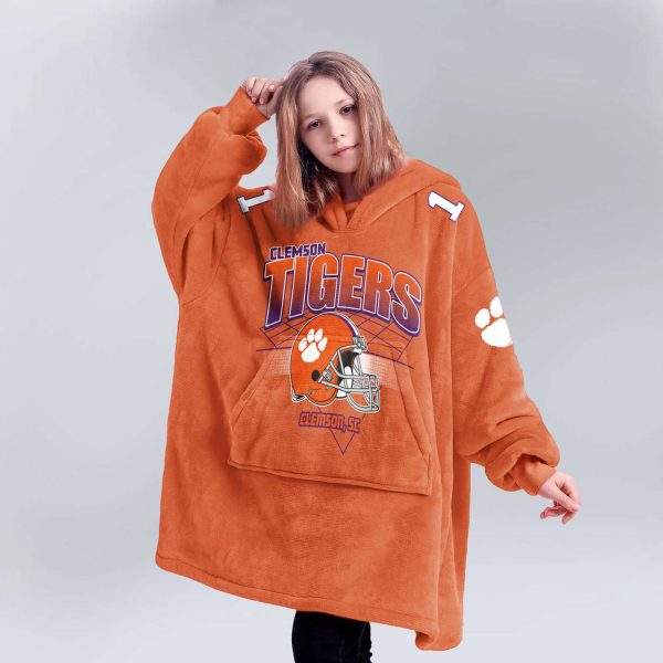 Clemson 1 Football Unisex Blanket Hoodie 5