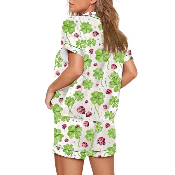 Clover Insect St Patrick Art Print Pajama Set 2