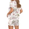 Coquette Pickleball Satin Pajama Set For Women