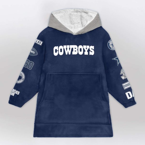 Cowboys 1960 Football Unisex Blanket Hoodie 1