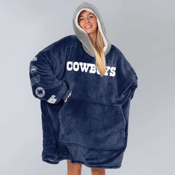 Cowboys 1960 Football Unisex Blanket Hoodie 4