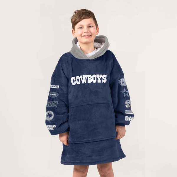 Cowboys 1960 Football Unisex Blanket Hoodie