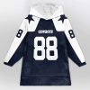 Cowboys 88 Lamb Football Unisex Blanket Hoodie 1