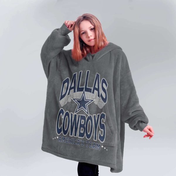 Cowboys Americas Team Football Blanket Hoodie 4