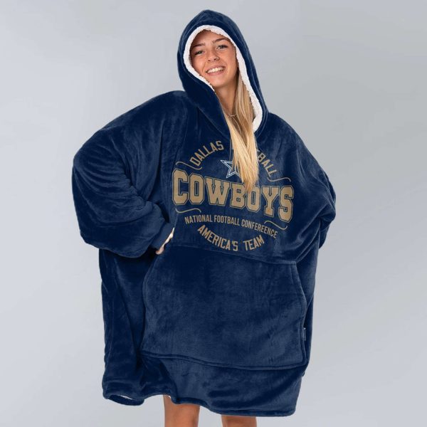 Cowboys Americas Team Unisex Football Blanket Hoodie 2