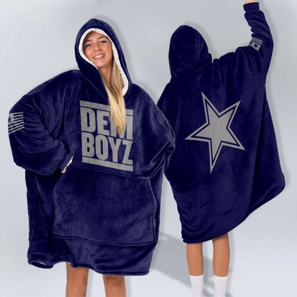 Cowboys Dem Boyz Football Blanket Hoodie 1