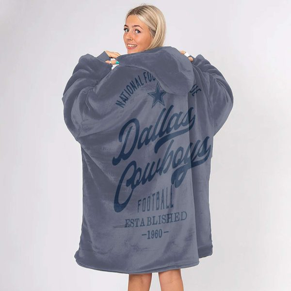 Cowboys Football Established 1960 Blanket Hoodie 5