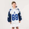 Cowboys Lamb 88 Football Blanket Hoodie