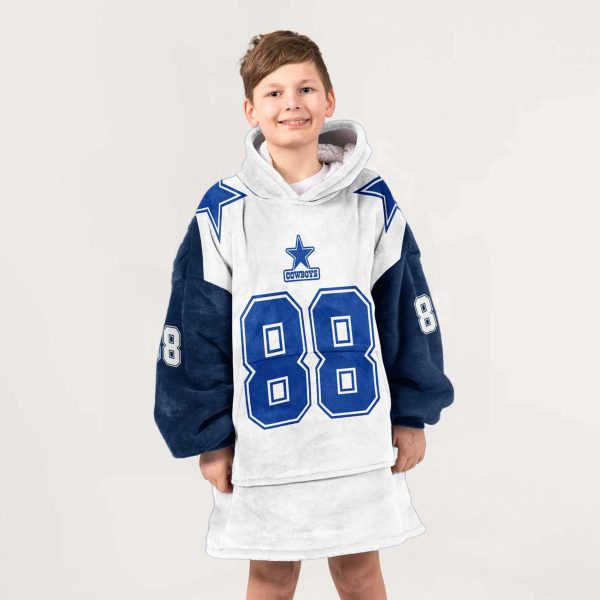 Cowboys Lamb 88 Football Blanket Hoodie