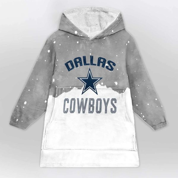 D Cowboys Football Blanket Hoodie 1