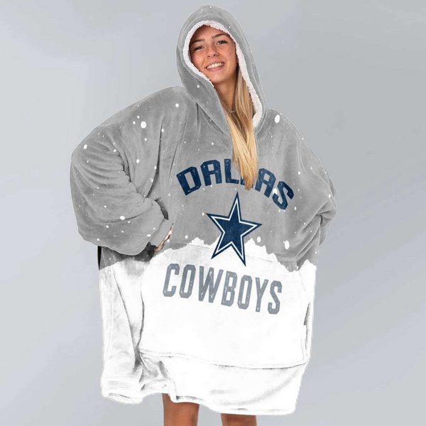 D Cowboys Football Blanket Hoodie 2