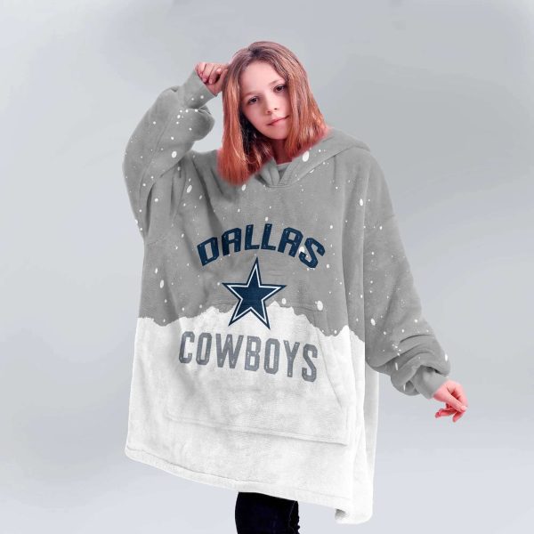 D Cowboys Football Blanket Hoodie 4