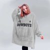 D Cowboys Football Unisex Blanket Hoodie 4