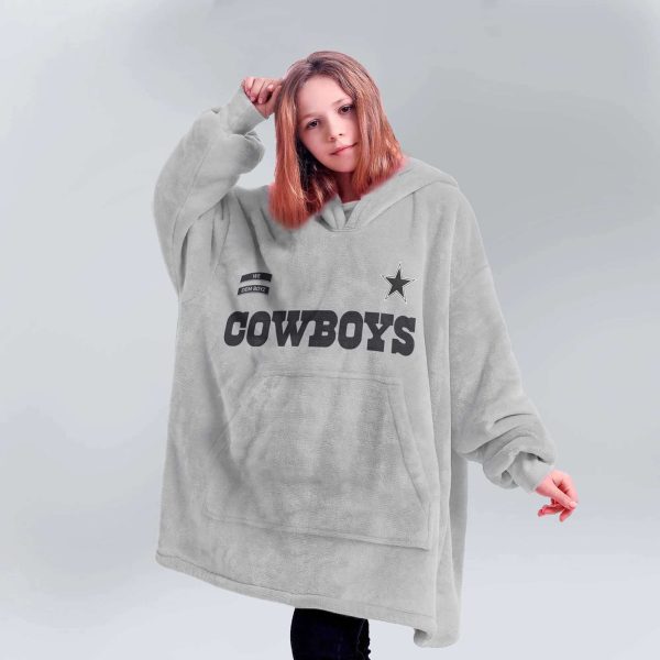 D Cowboys Football Unisex Blanket Hoodie 4