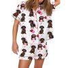 Dachshund Valentines Print Pajama Set