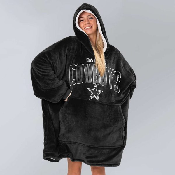 D Cowboys Football Blanket Hoodie