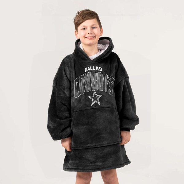 D Cowboys Football Blanket Hoodie