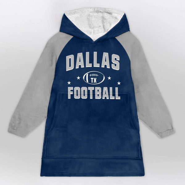 Dallas Football Unisex Blanket Hoodie 1