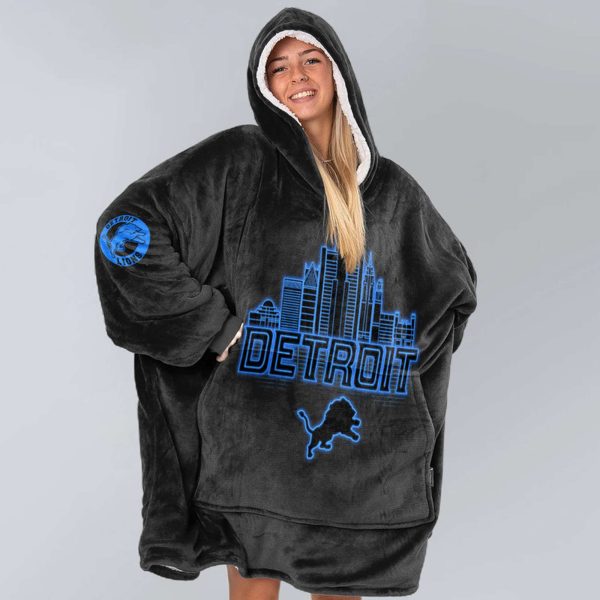 Detroit Football Blanket Hoodie 3