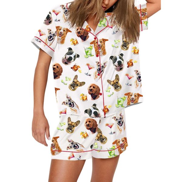 Dogs Aperol Spritz Old Fashioned Pajama Set