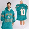 Dolphins 10 Hill Football Unisex Blanket Hoodie 2