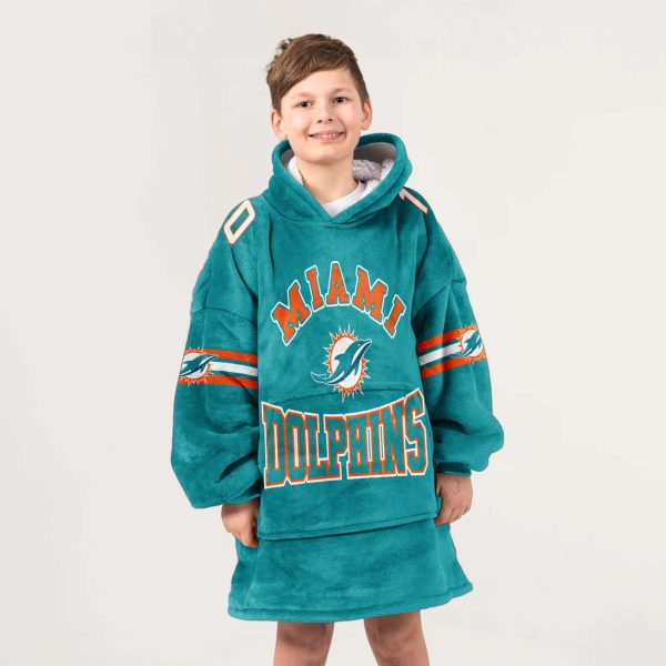 Dolphins 10 Hill Football Unisex Blanket Hoodie