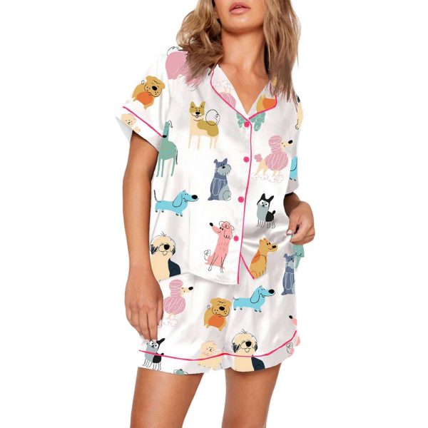 Doodle Dogs Print Pajama Set 1