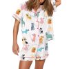 Doodle Dogs Print Pajama Set