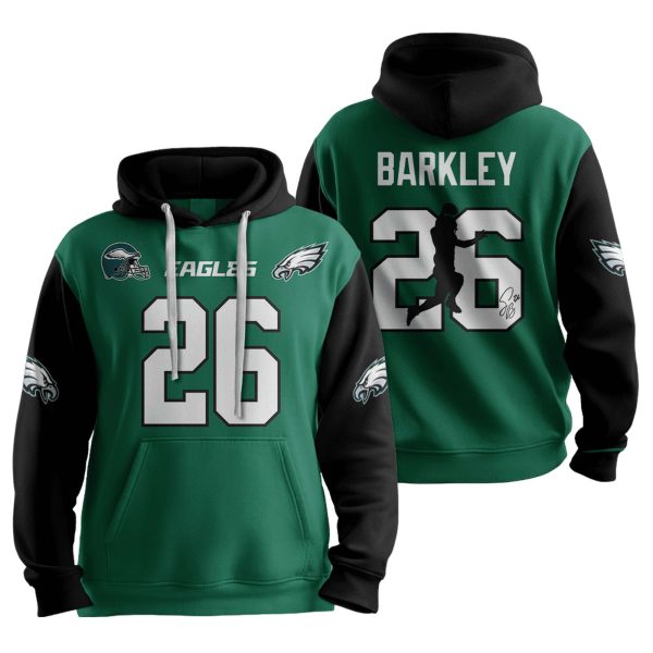 Eagles 26 Barkley Football Hoodie 1