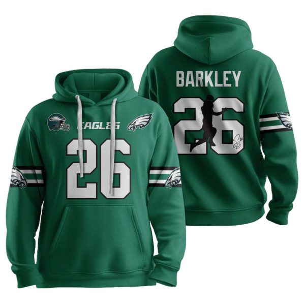 Eagles 26 Barkley Football Unisex Hoodie 1