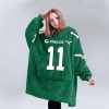 Eagles Captain Brown 11 Football Unisex Blanket Hoodie 5