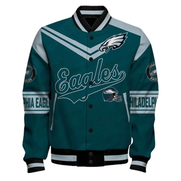 Eagles Football Unisex Varsity Jacket 2