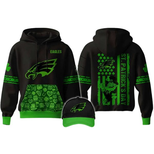 Eagles St Patricks Day Hoodie 1