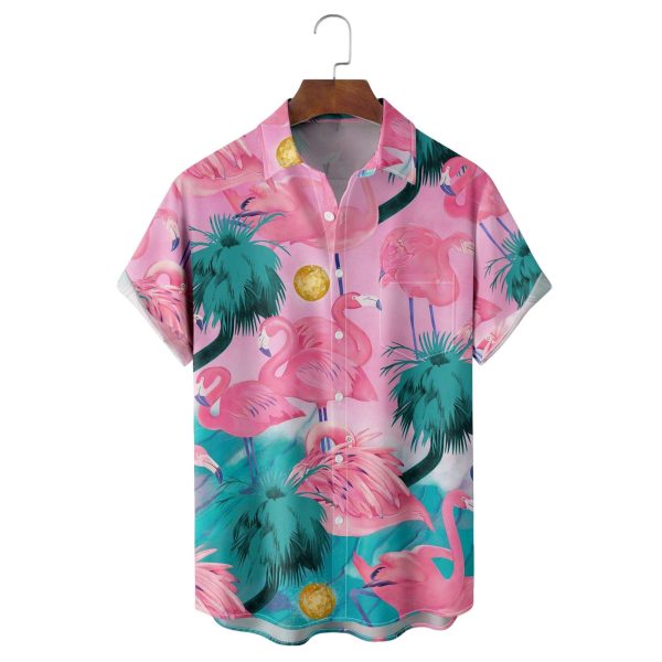 Flamingo Coconut Tree Hawaiian Shirt 1