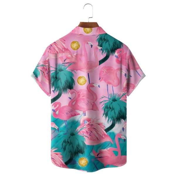 Flamingo Coconut Tree Hawaiian Shirt