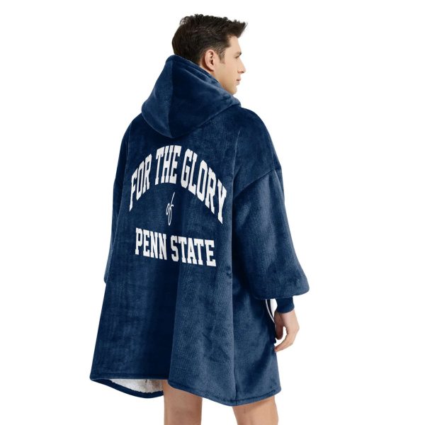 For The Glory Of Penn State Football Unisex Blanket Hoodie 4