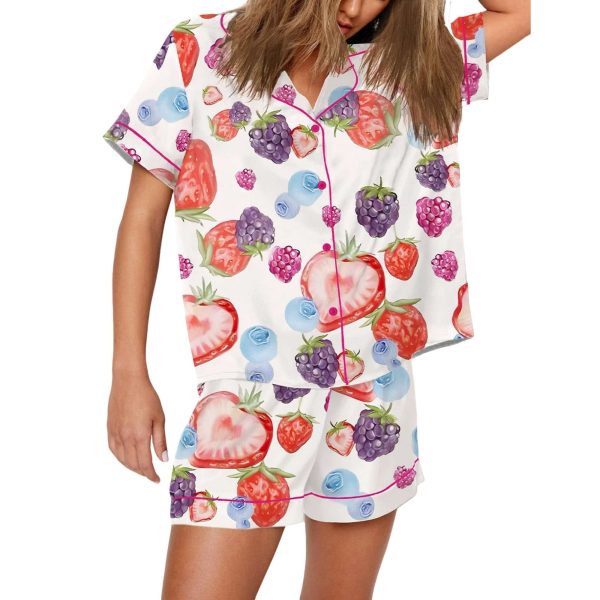 Fruit Print Pajama Set