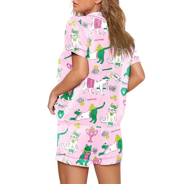 Funny Tennis Cat Pajama Set 2