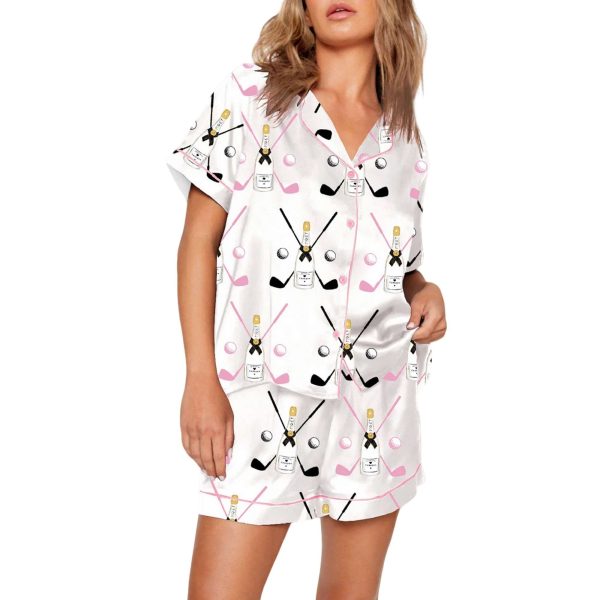 Golf Party Par Print Pajama Set 1