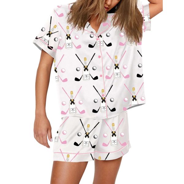 Golf Party Par Print Pajama Set