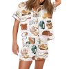 Good Morning Breakfast Kitchen Food Bread Art Print Pajama Set