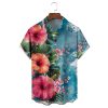 Hibiscus Floral Hawaiian Shirt 1