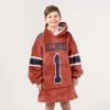 Illinois 1 Football Unisex Blanket Hoodie