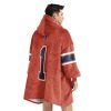 Illinois 1 Football Unisex Blanket Hoodie 4